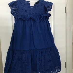 Eyelet dress, royal blue, size small. SO CUTE !!!